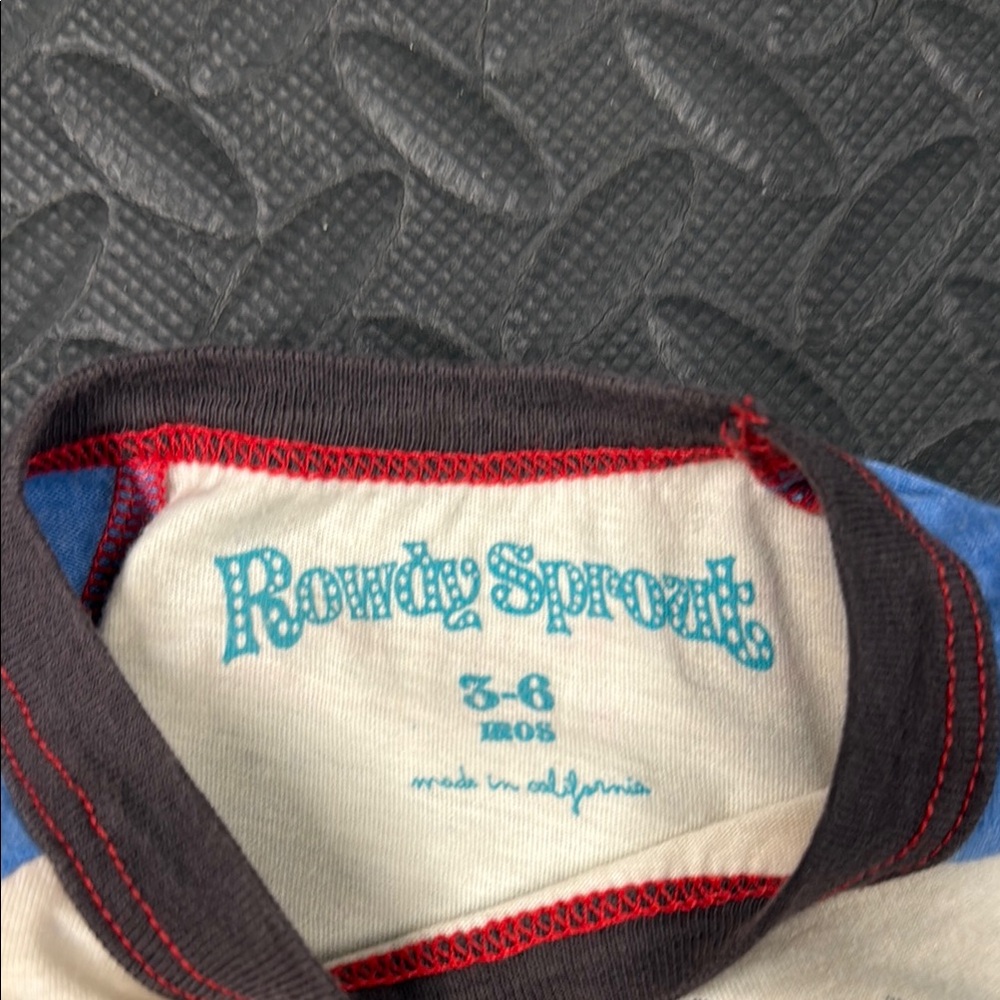 Rowdy Sprout Cream and Blue Hendrix Graphic Bodysuit - Picture 2 of 6